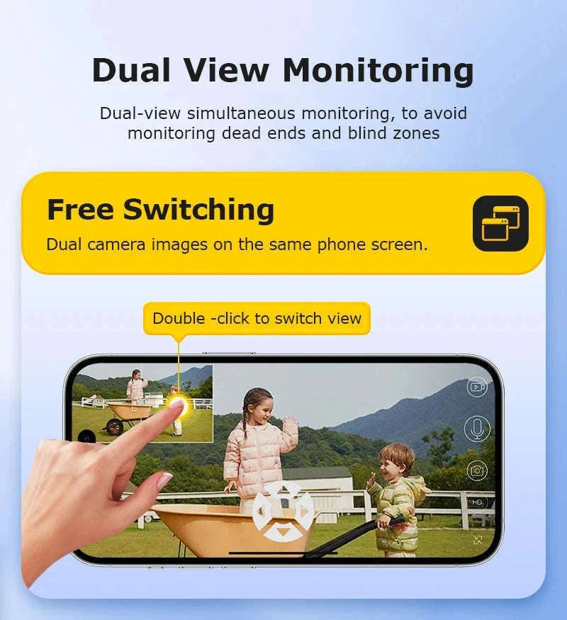 12MP Solar Security Camera with 60X Optical Zoom and Dual Lens-4G Version 60X Zoom / Poland