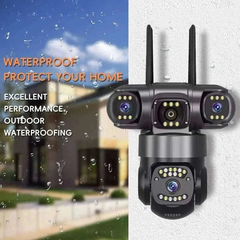 12MP Triple Lens WiFi Security Camera with AI Tracking & PTZ Zoom-WIFI Camera / AU Plug