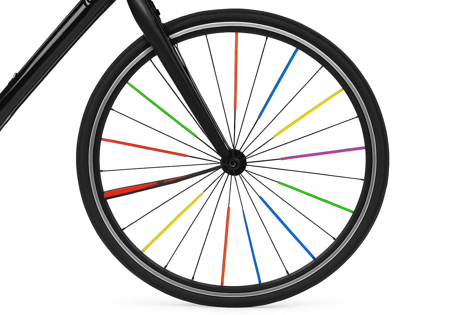 12PCS Bicycle Wheel Spokes Reflective Tubes for Safer Riding-orange