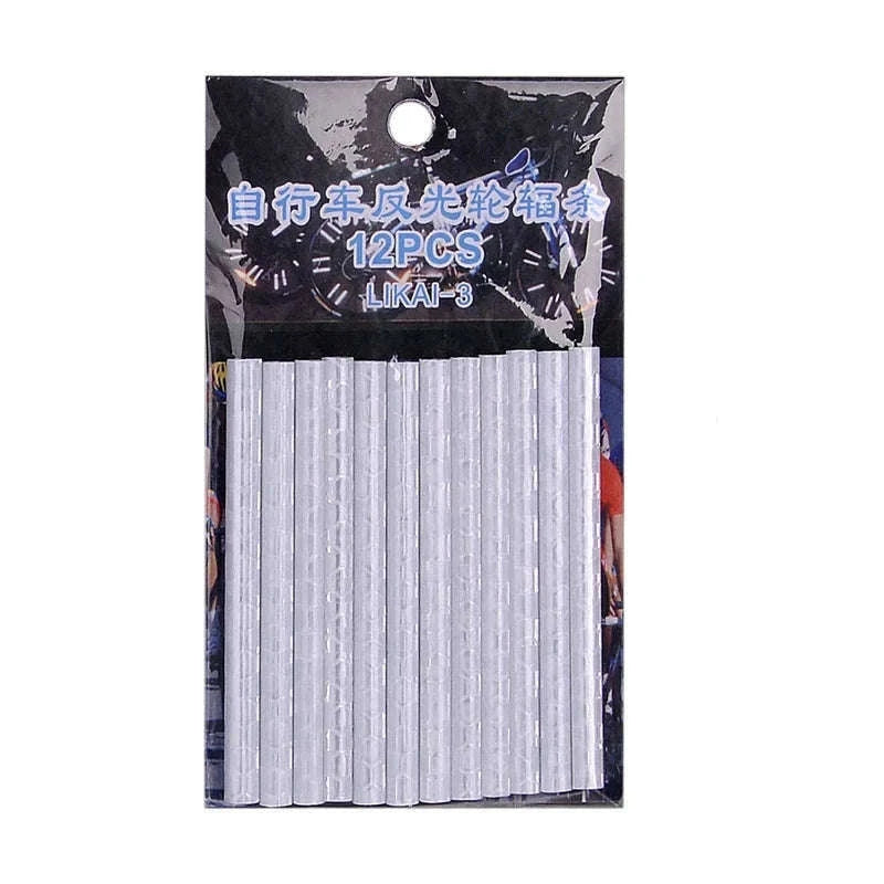 12PCS Bicycle Wheel Spokes Reflective Tubes for Safer Riding-orange
