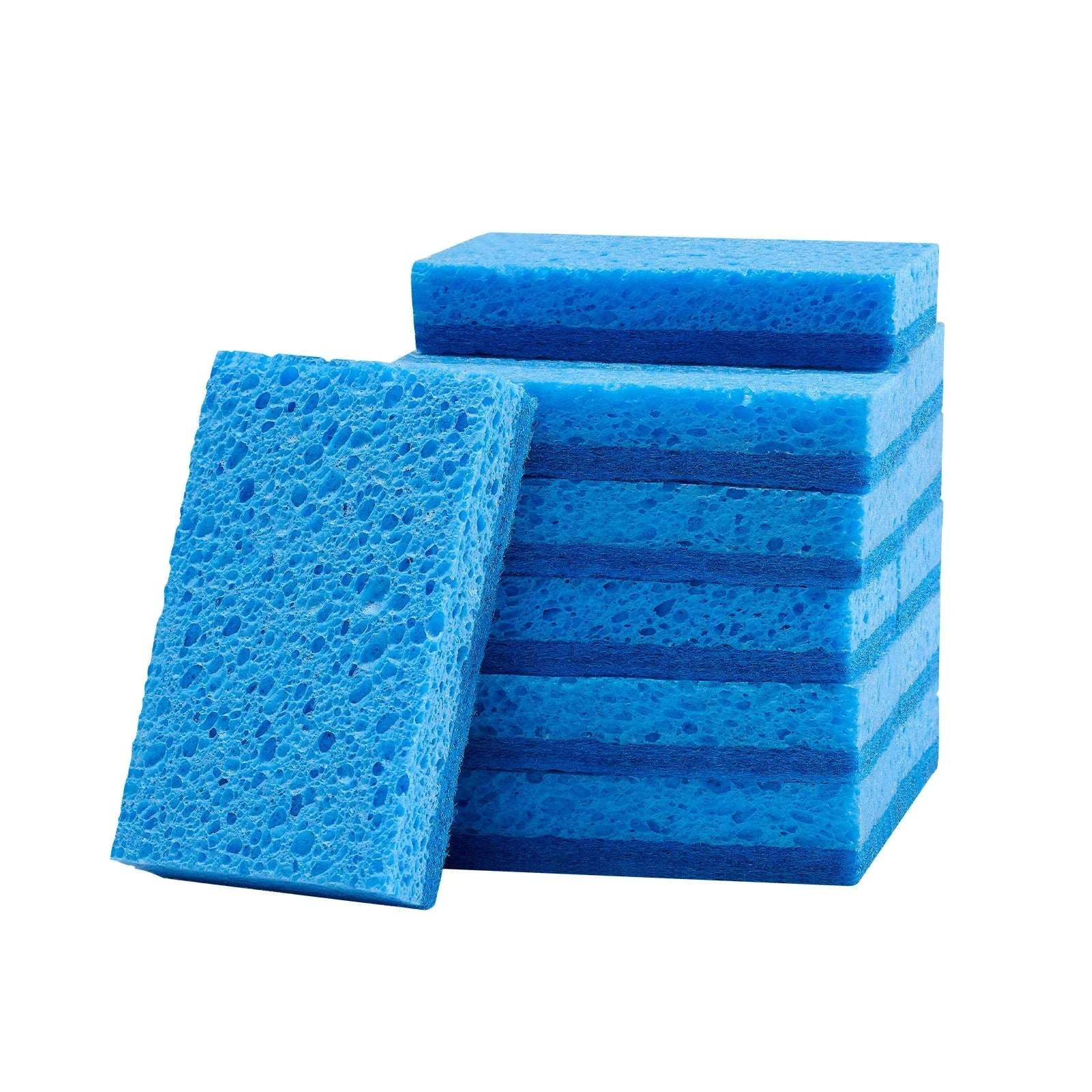 12pcs Natural Kitchen Sponges with Honeycomb Absorption Design-12 Pieces / United States