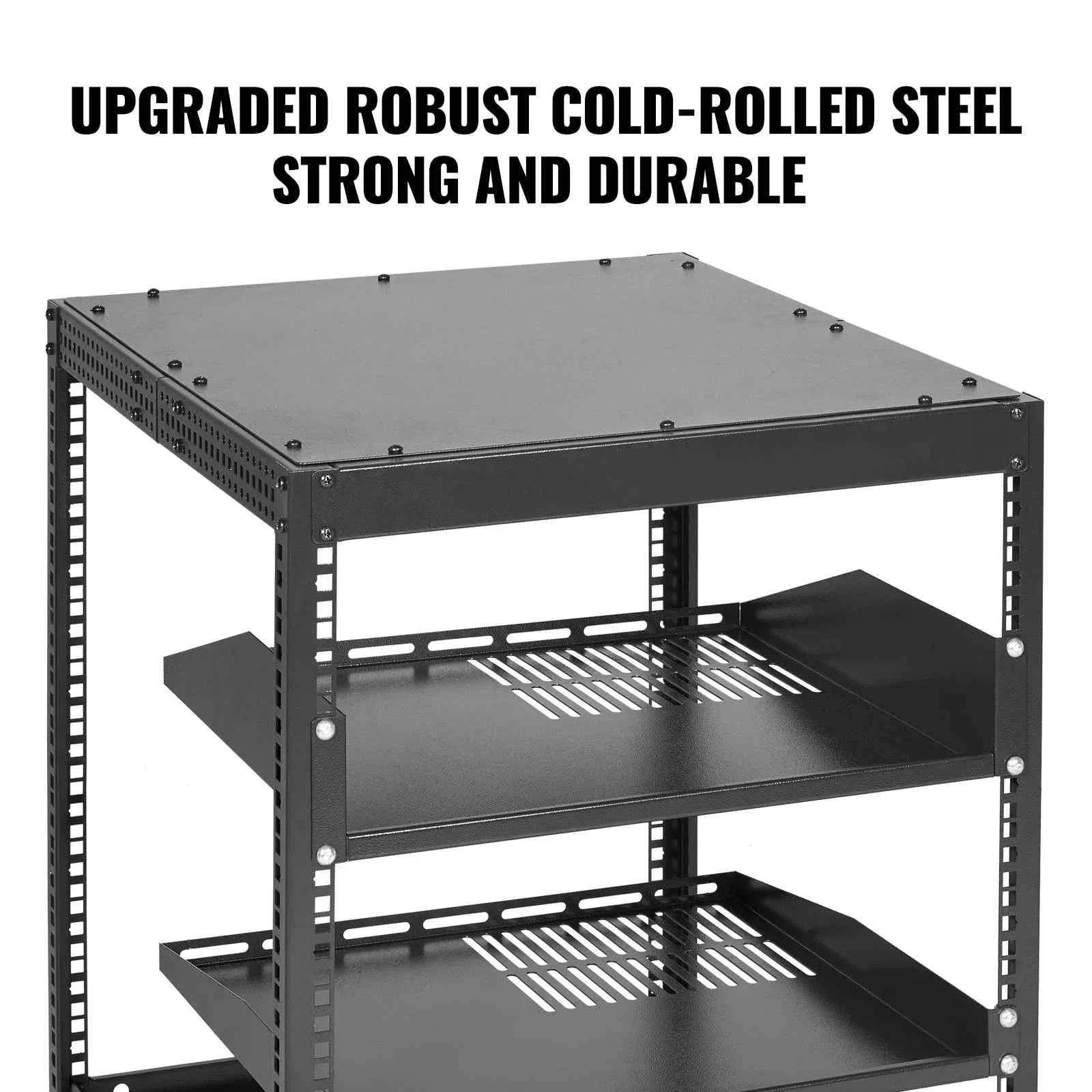 12U Open Frame Server Rack Adjustable Depth Floor or Wall Mount-12U / United States