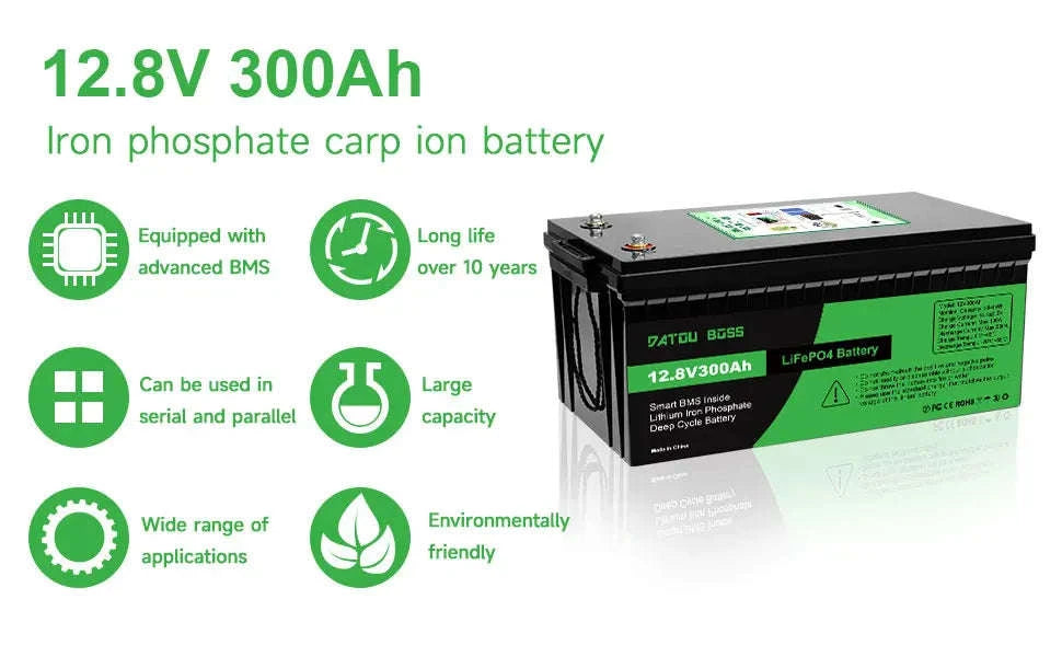 12V 100Ah Deep Cycle LiFePO4 Battery with Built-In BMS-12V100Ah / United Kingdom