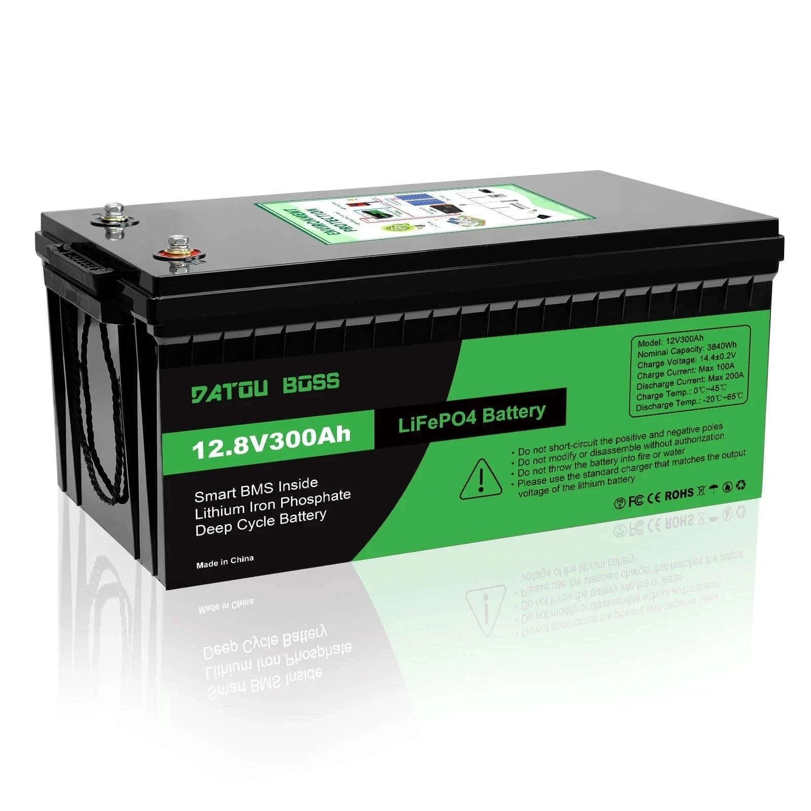 12V 100Ah Deep Cycle LiFePO4 Battery with Built-In BMS-12V100Ah / United Kingdom