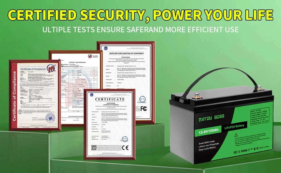 12V 100Ah Deep Cycle LiFePO4 Battery with Built-In BMS-12V100Ah / United Kingdom