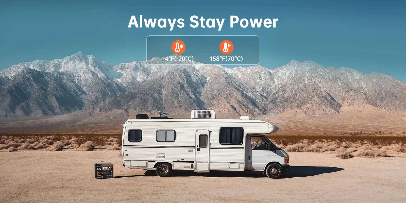 12V 100Ah LiFePO4 Battery 1280Wh with Bluetooth & 100A BMS-12V 100AH MAX BT / United States