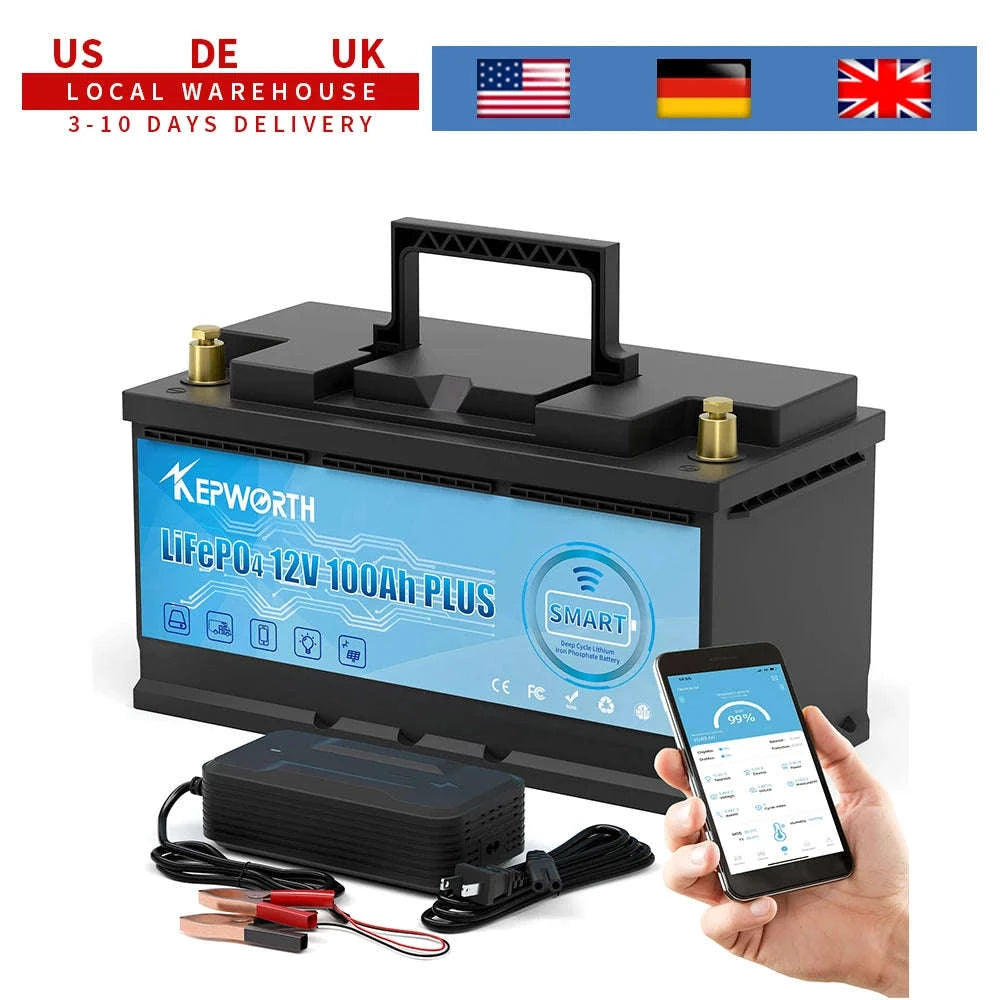 12V 100Ah LiFePO4 Battery Pack-12V 100Ah Bluetooth / United States