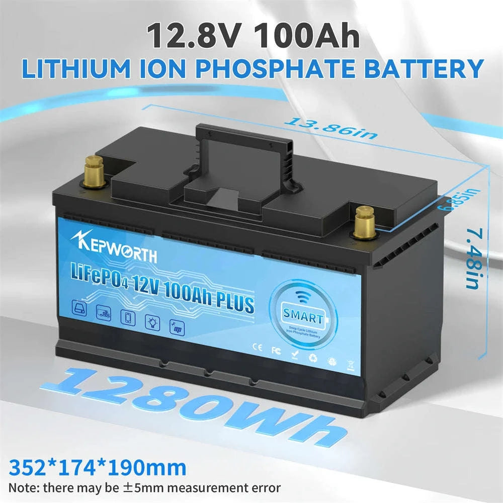 12V 100Ah LiFePO4 Battery Pack-12V 100Ah Bluetooth / United States