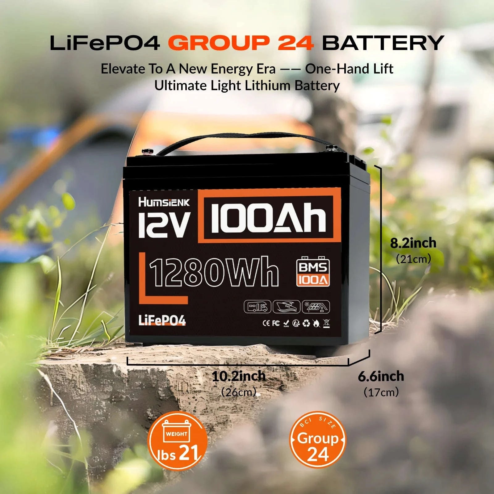 12V 100Ah LiFePO4 Battery with 100A BMS and Low-Temp Protection-12V 100AH / Poland