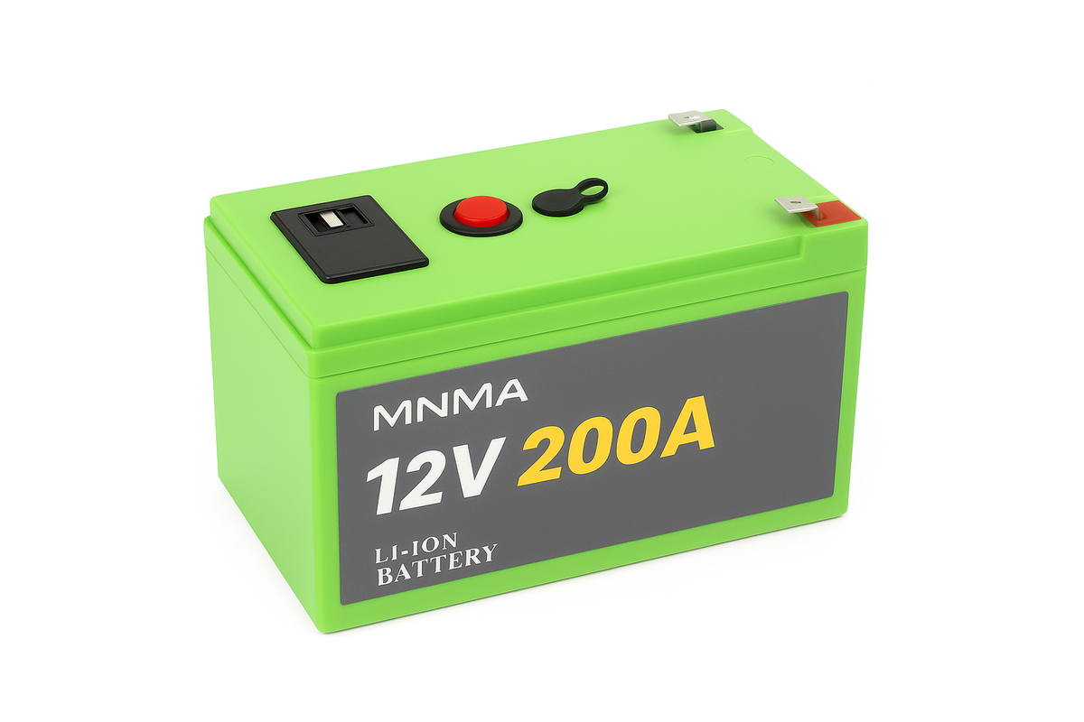 12V 200Ah LiFePO4 solbatteri, djupcikels uppladdningsbart inbyggt BMS litium 200000mAh för Power Wheels, SCOOTERS, Fiskespottare