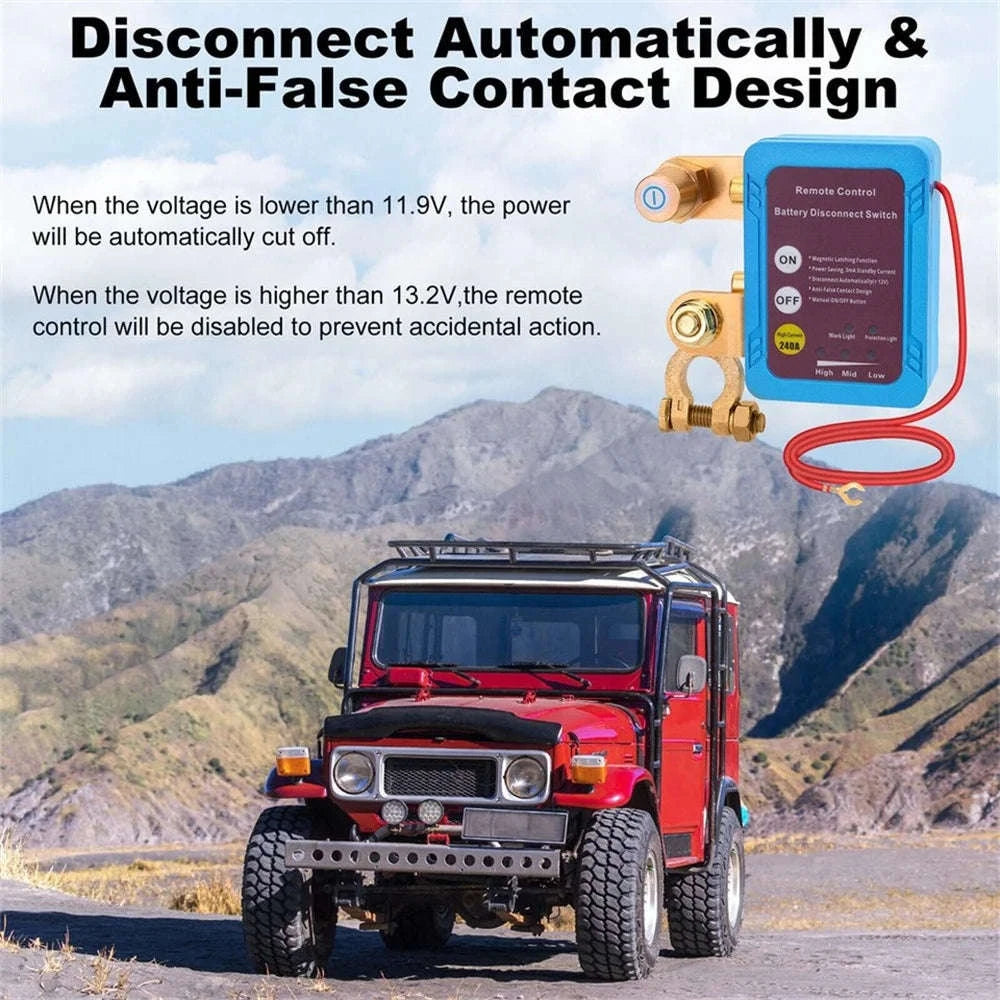 12V 240A Remote Battery Disconnect Switch for Car Truck RV-United States