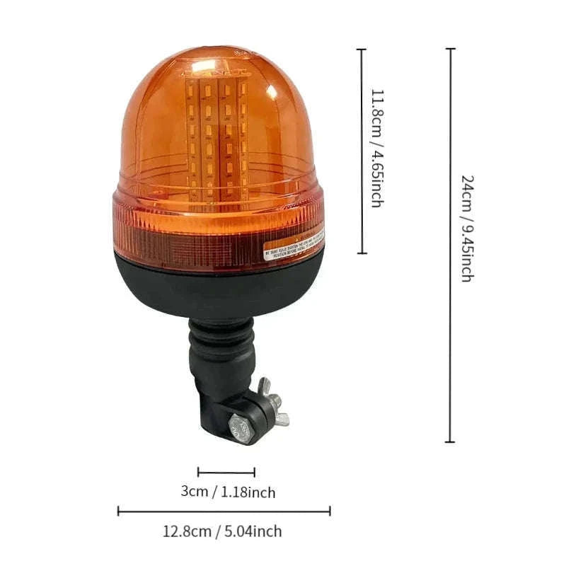 12V/24V 60 LED Amber Flexible Warning Strobe Light-YELLOW / 4300K / China Mainland