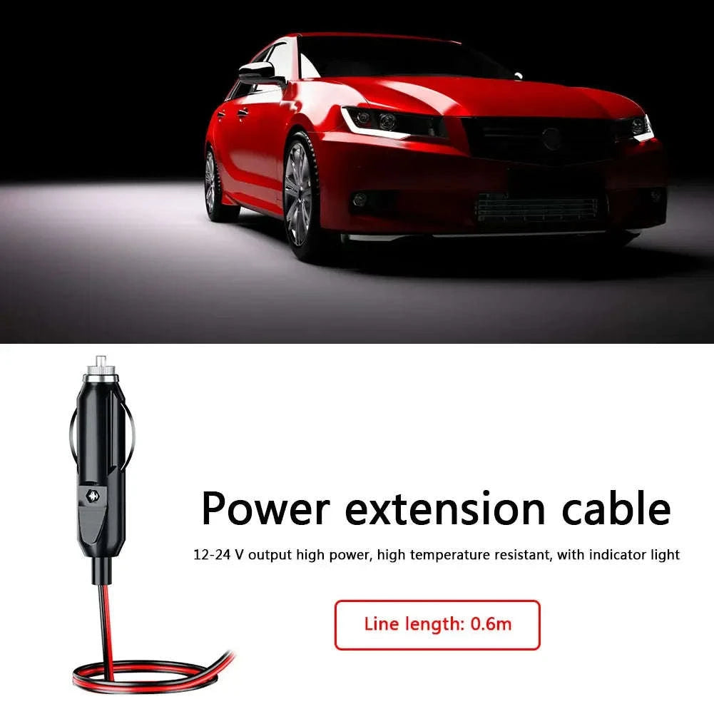 12V 24V Car Cigarette Lighter Plug with Wire, 20A Fused Connector-Germany / 0.6m