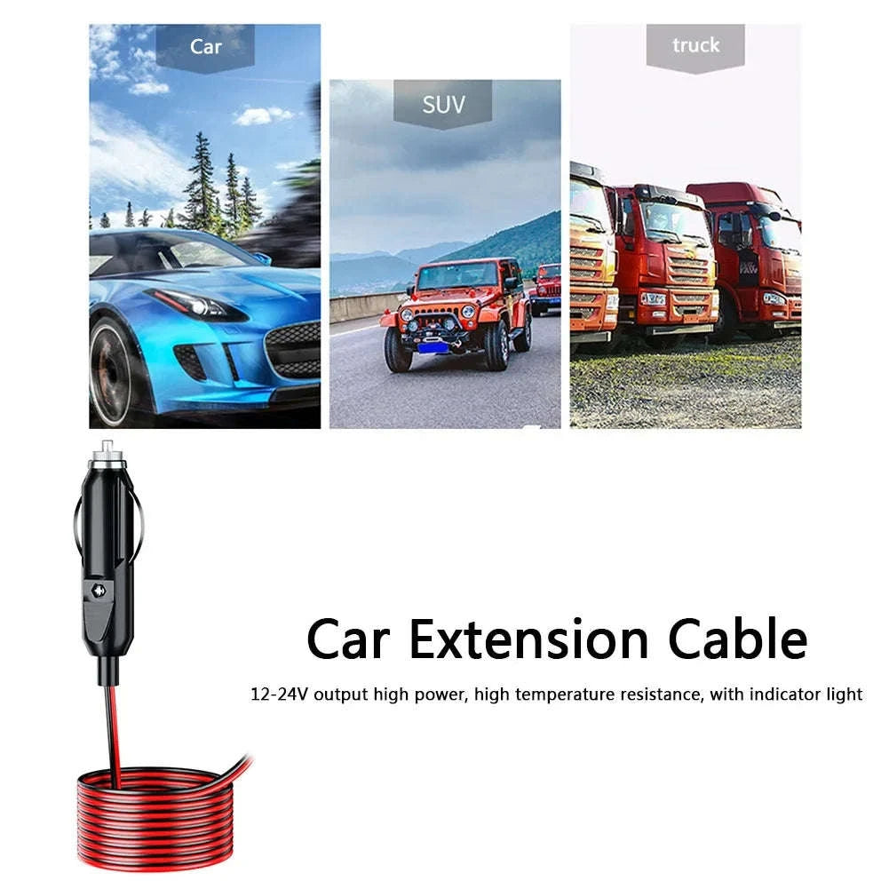 12V 24V Car Cigarette Lighter Plug with Wire, 20A Fused Connector-Germany / 0.6m