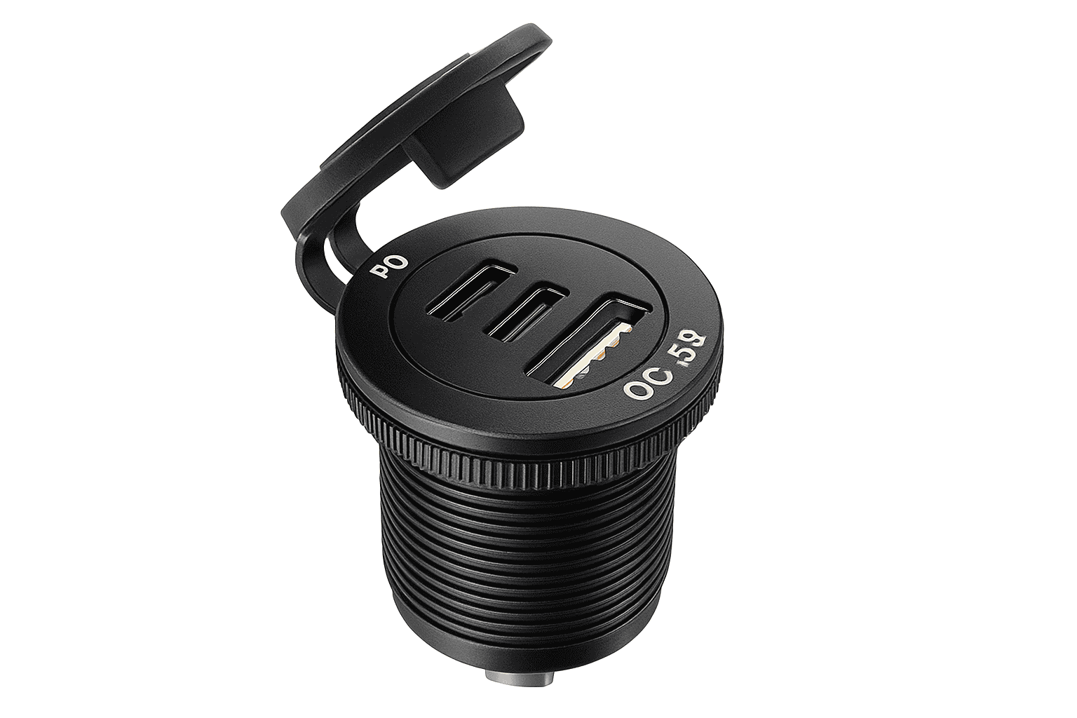 12V/24V Dual USB Fast Charger Socket with QC3.0 and PD-004 / China Mainland