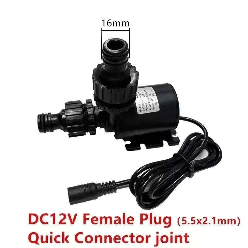 12V/24V High-Pressure Solar Water Pump, 800L/H Quiet Flow-DC 24V Quick joint / EU