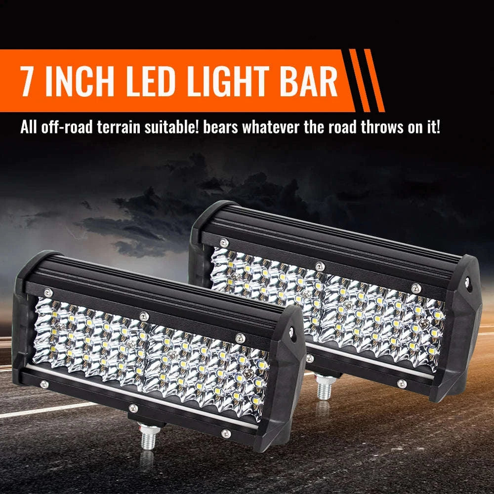 12V 24V LED Work Light Bar 4 Inch Square Offroad Light-1x 72w light