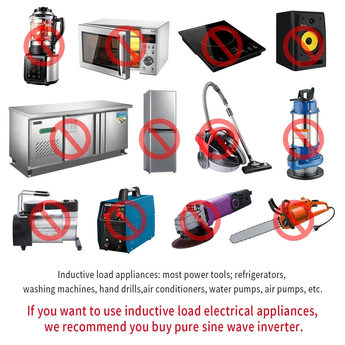 12V/24V Power Inverter 600W-2500W AC 110V Universal Socket-12V 1500W 110V 60HZ
