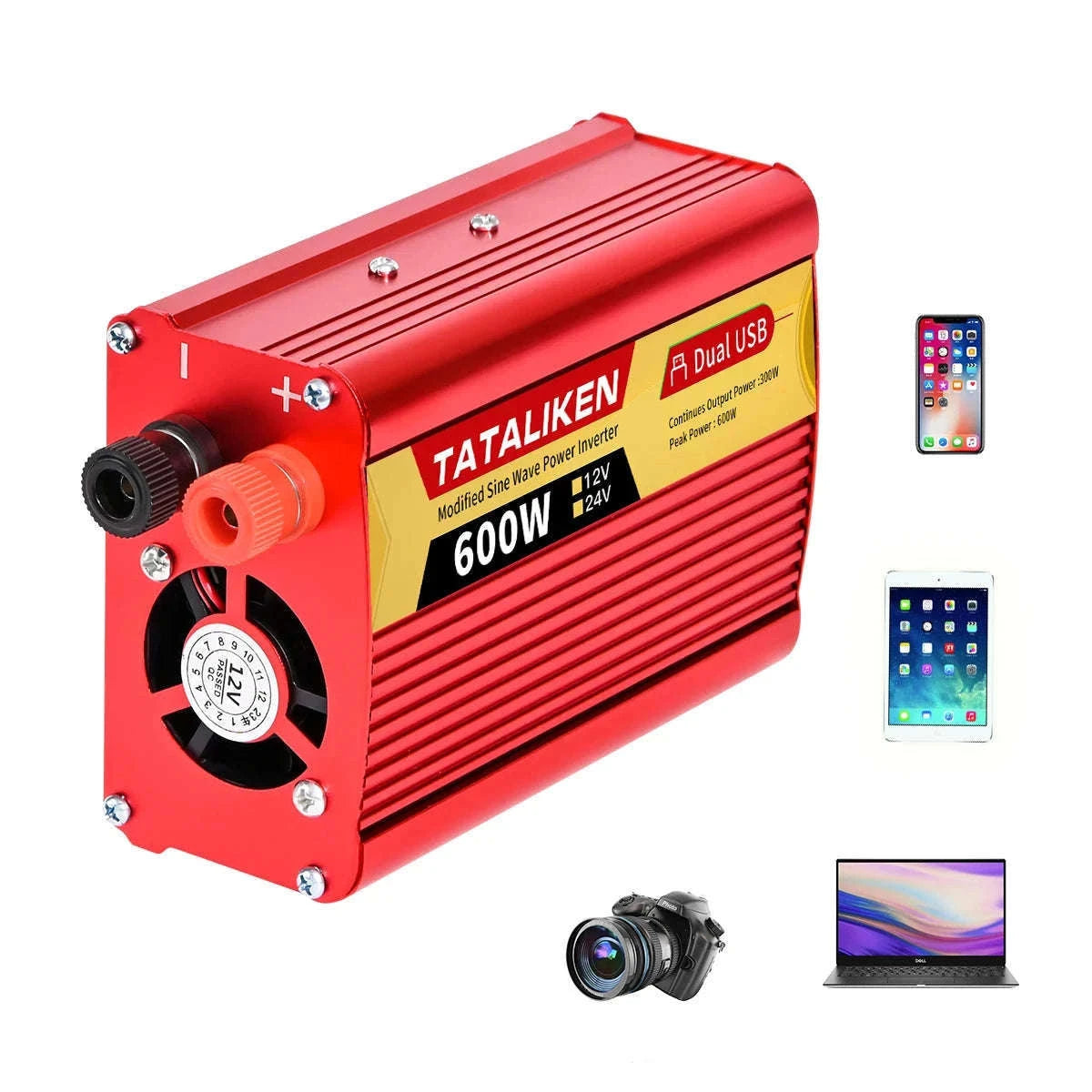 12V/24V Power Inverter 600W-2500W AC 110V Universal Socket-12V 1500W 110V 60HZ