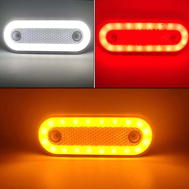 12V 24V Truck Side Marker LED Trailer Lights-Red / China Mainland / 8 Pieces