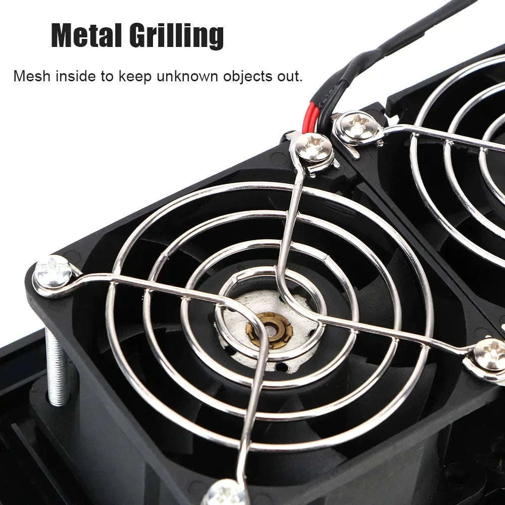 12V 25W Caravan Side Air Vent Exhaust Fan Kit-black