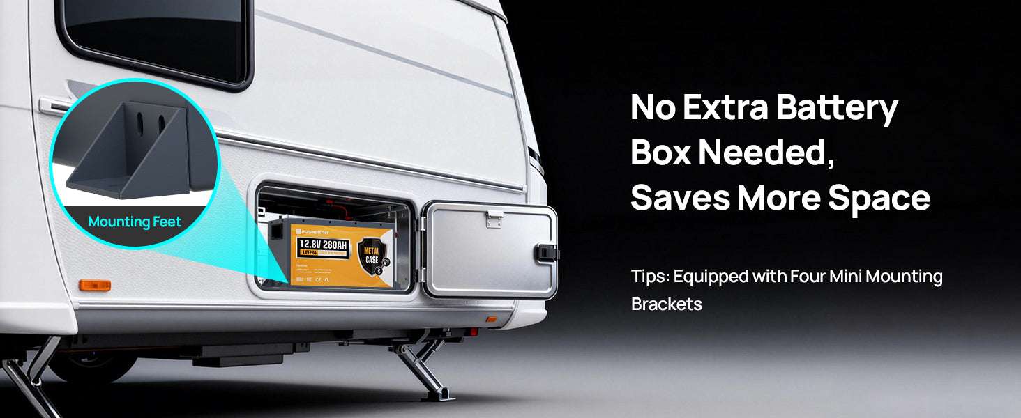 12V 280Ah LiFePO4 RV Battery 3584Wh with Bluetooth & 200A BMS-Orange / United States