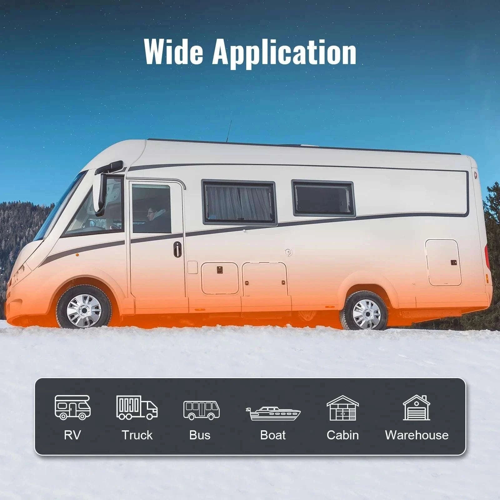12V 2KW Bluetooth Diesel Air Heater with Remote & LCD Control-2kw Bluetooth / United States