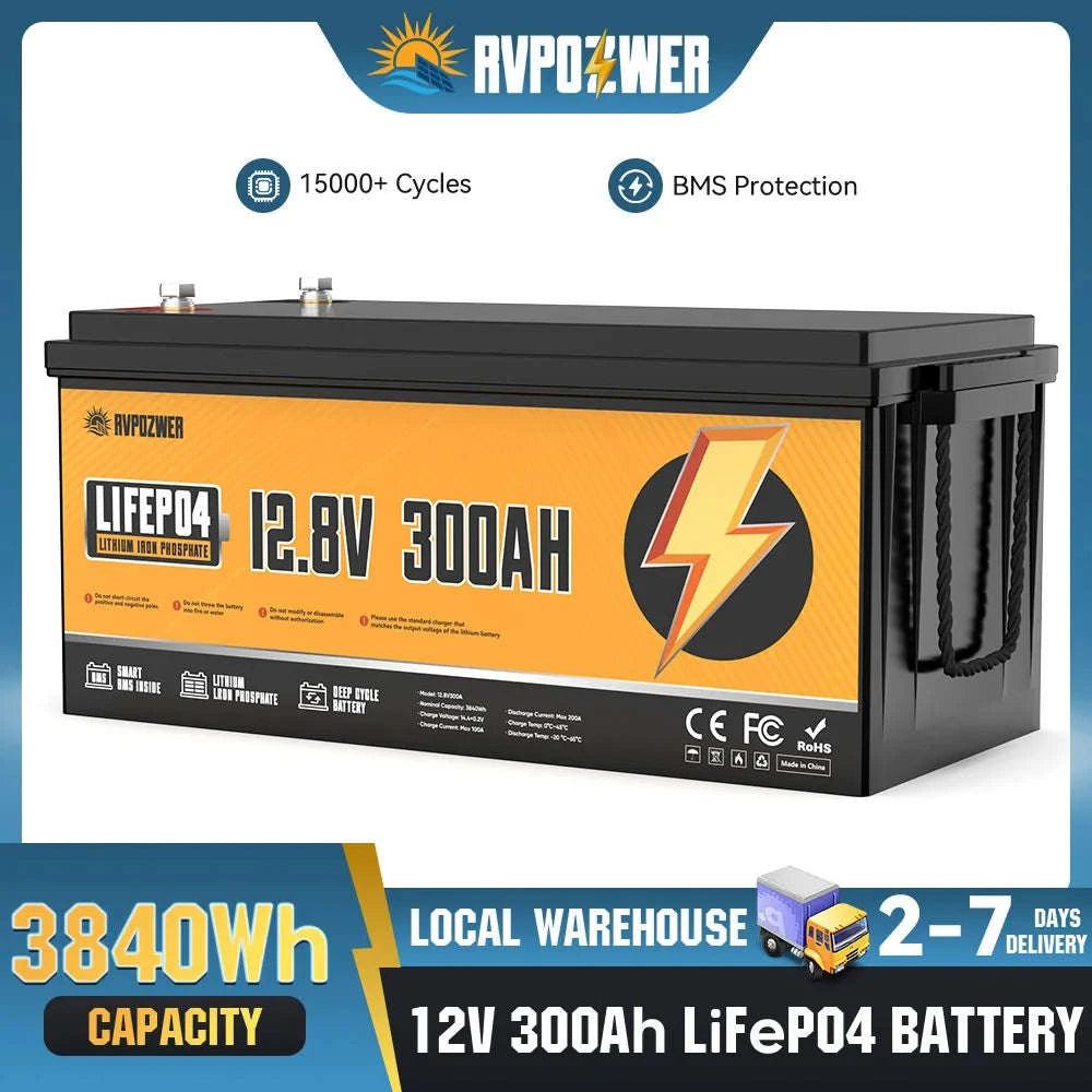 12V 300Ah LiFePO4 Battery Pack 3840Wh with Smart BMS-12V 300Ah / United Kingdom