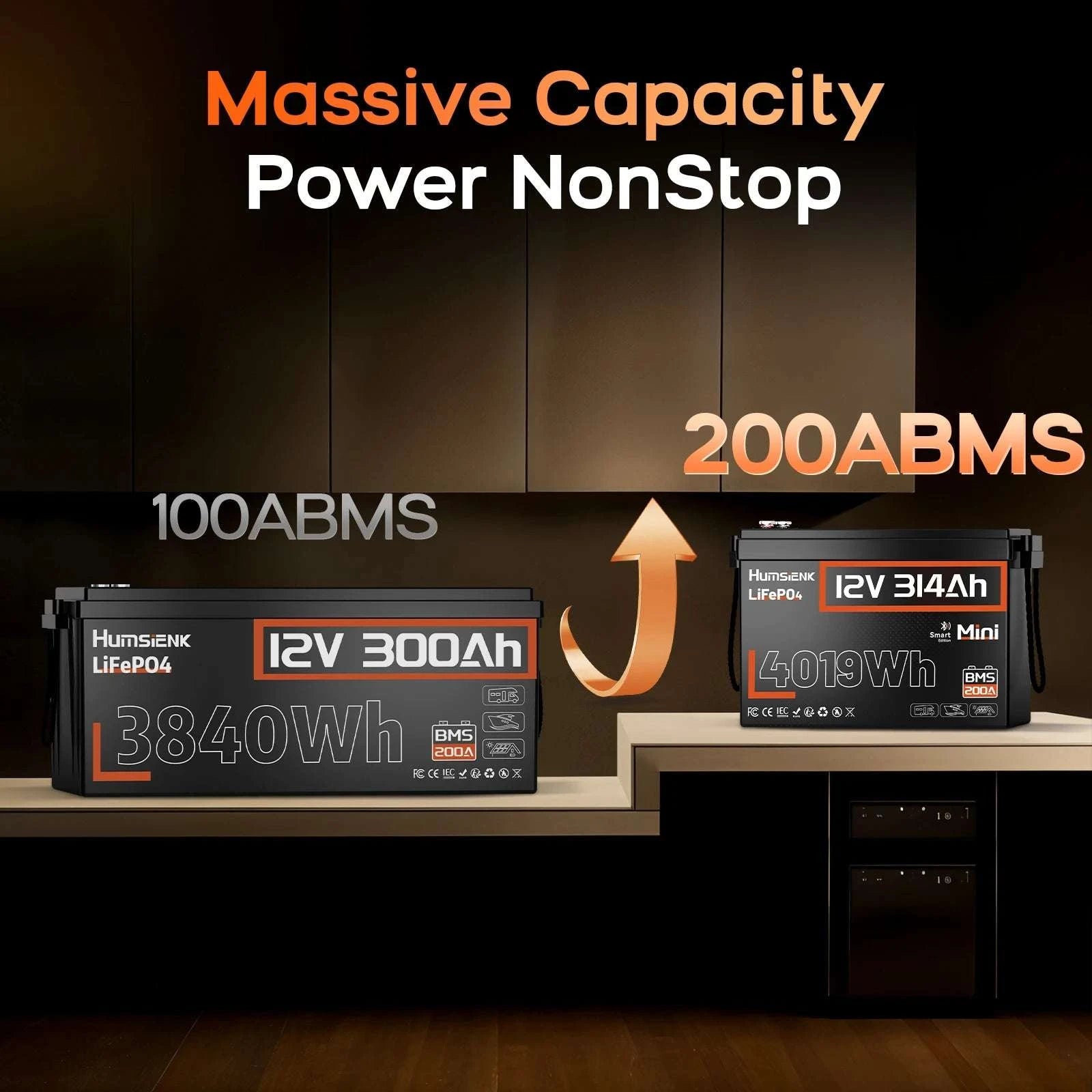12V 314Ah LiFePO4 Battery with 200A BMS for RV, Marine & Solar-12V 314AH / United States