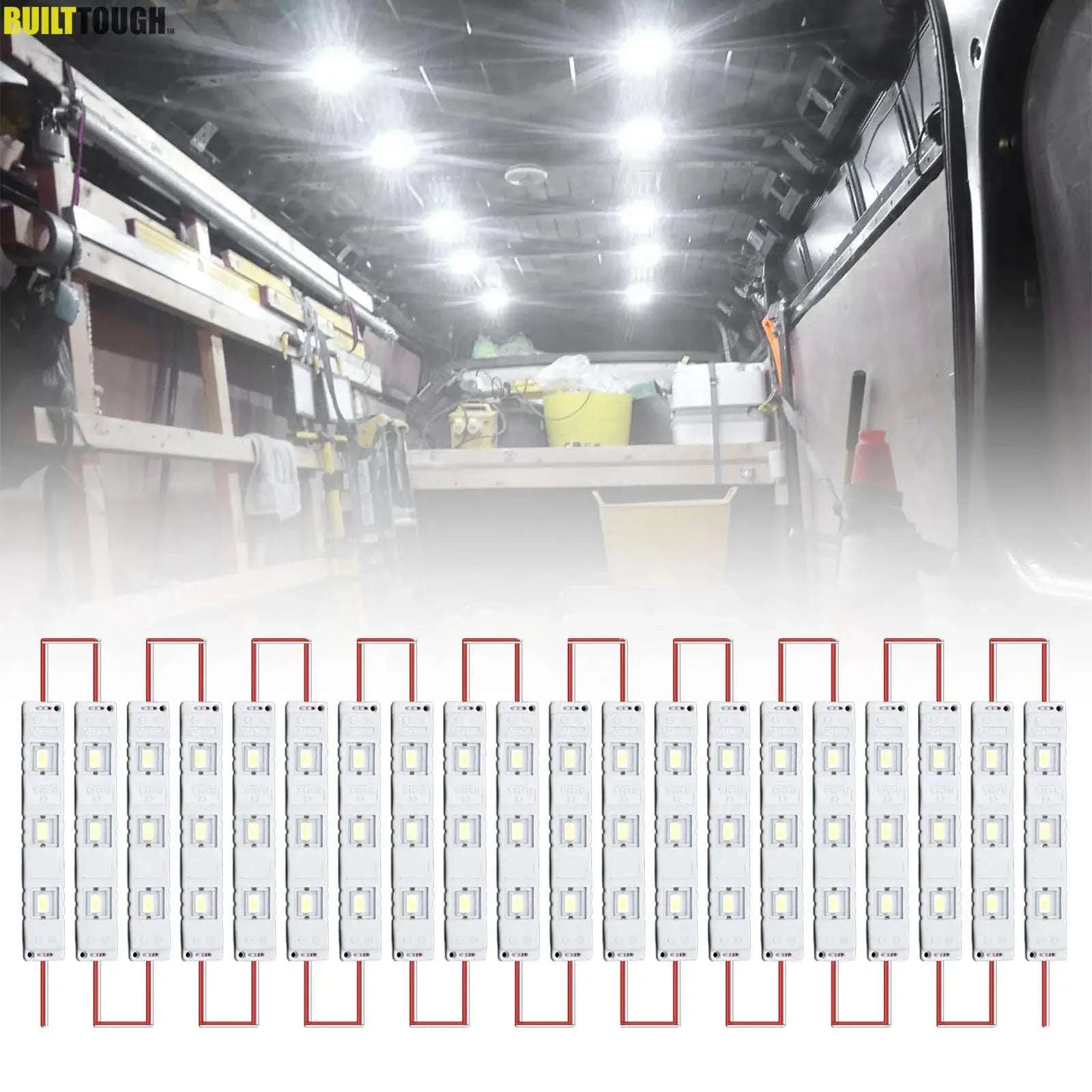 12V 60 LED Interior Van Light Kit White-Russian Federation