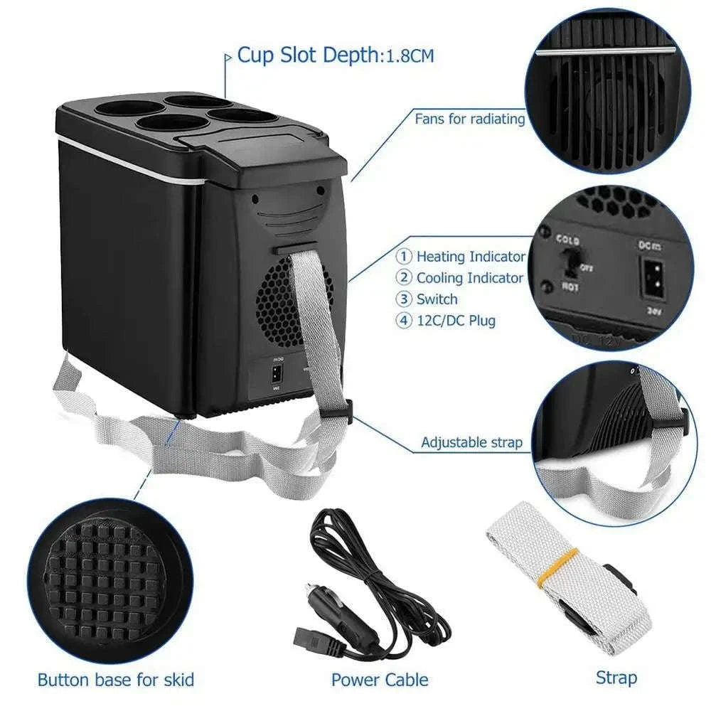 12V 6L Car Cooler and Warmer Mini Fridge for Travel-6L / China Mainland