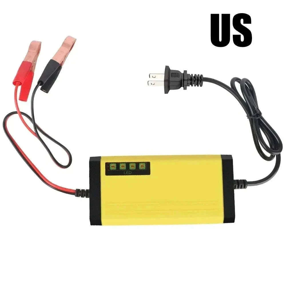 12V Car Battery Charger with Smart Repair and LCD Display-US Plug