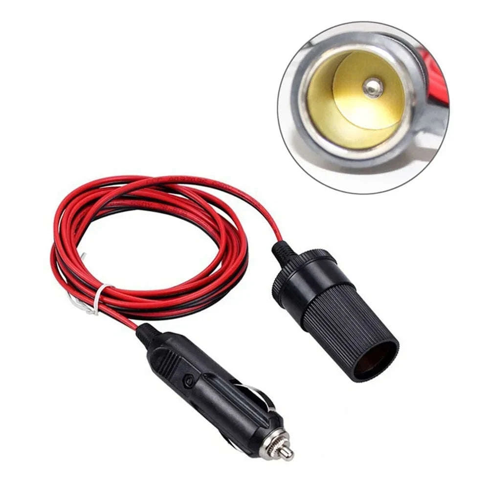 12V Car Cigarette Lighter Extension Cable with Indicator-Germany / 2M