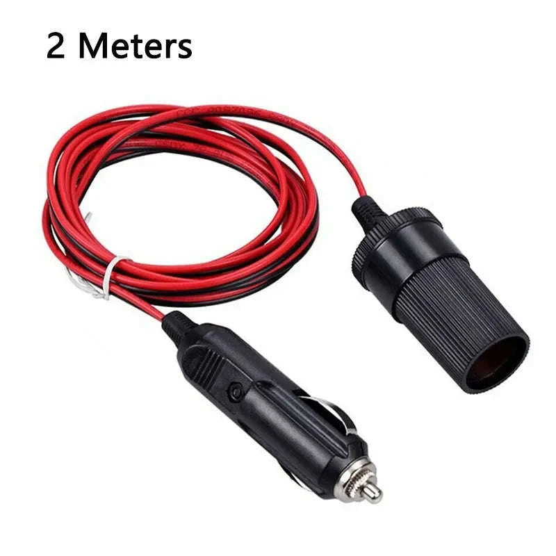 12V Car Cigarette Lighter Extension Cable with Indicator-Germany / 2M