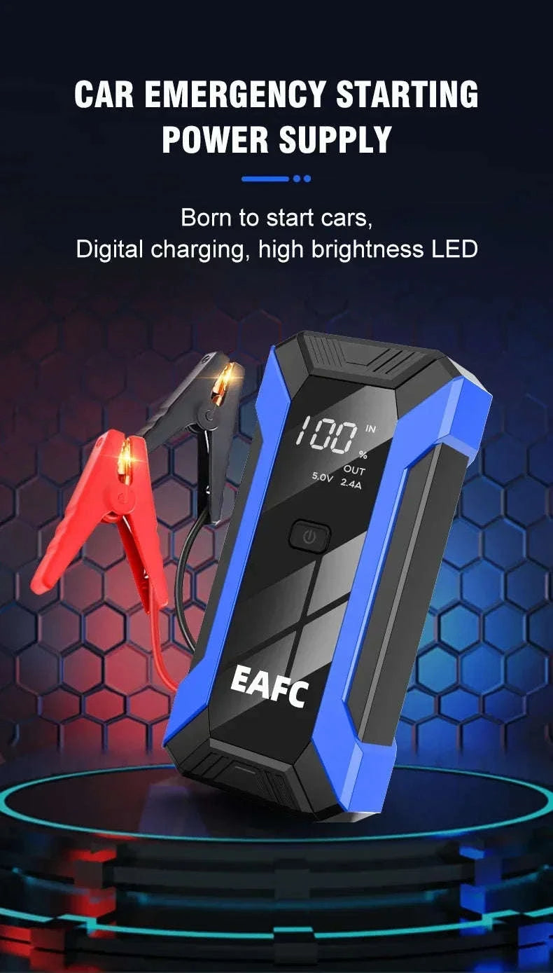 12V Car Jump Starter 1200A Booster with Power Bank and LED Light-2000A with Box / United States