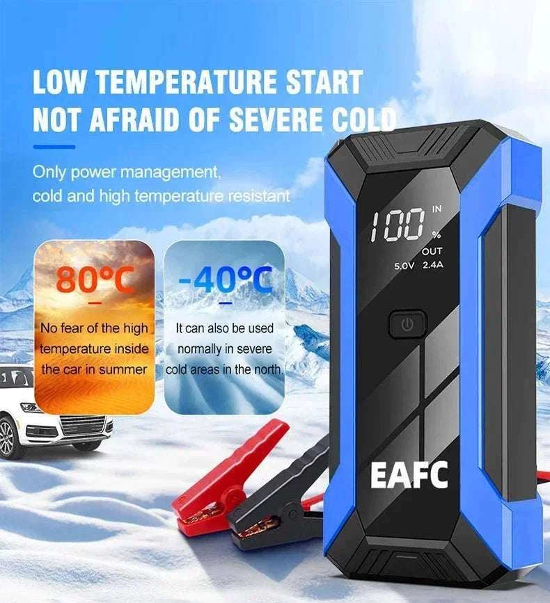 12V Car Jump Starter 1200A Booster with Power Bank and LED Light-2000A with Box / United States