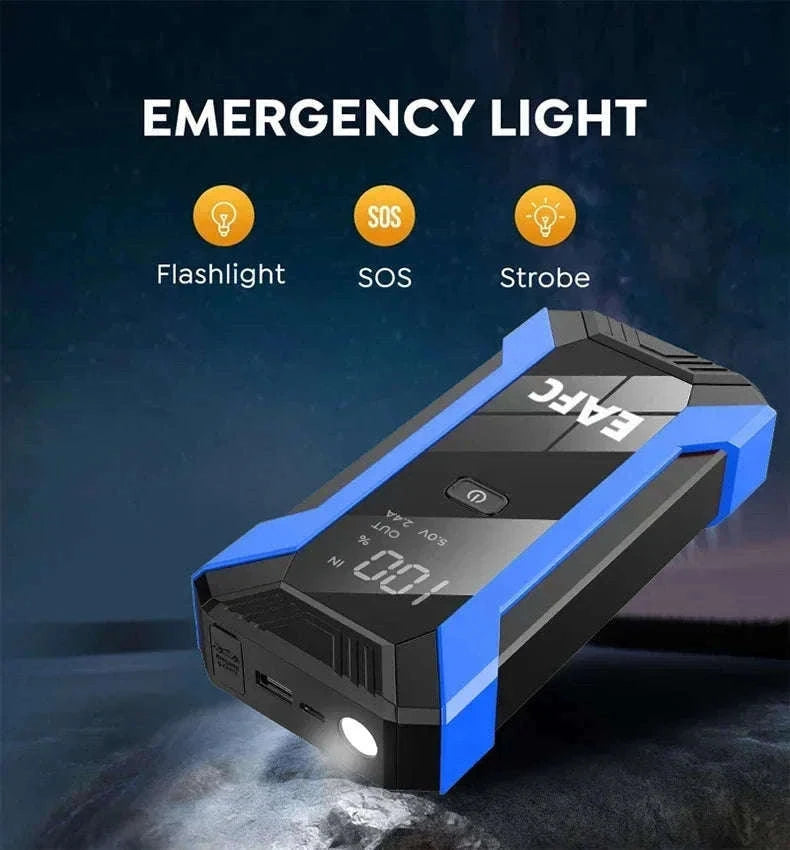 12V Car Jump Starter 1200A Booster with Power Bank and LED Light-2000A with Box / United States