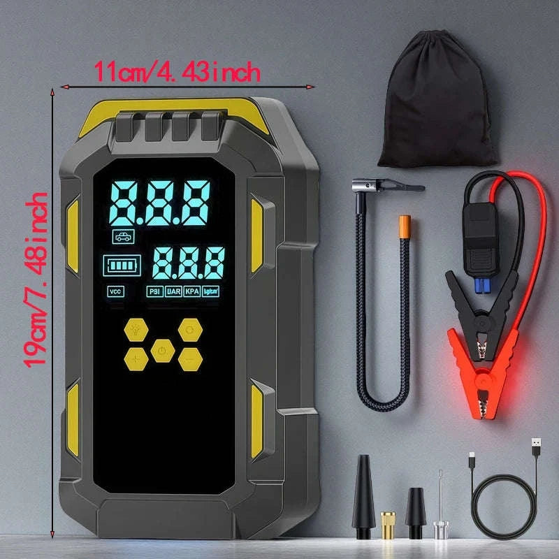 12V Car Jump Starter & Air Compressor with 150 PSI and USB Power-New red Machine / China Mainland