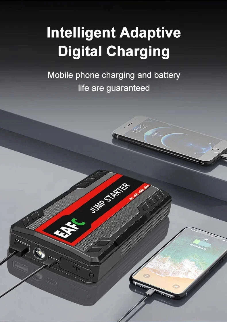 12V Car Jump Starter with USB Charging and LED Light-2000A with Box / UNITED KINGDOM