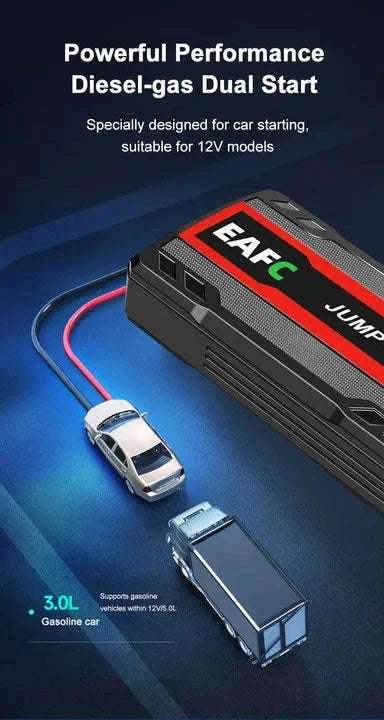 12V Car Jump Starter with USB Charging and LED Light-2000A with Box / UNITED KINGDOM
