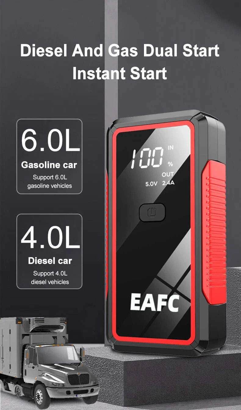 12V Car Jump Starter with USB Charging and LED Light-2000A with Box / UNITED KINGDOM
