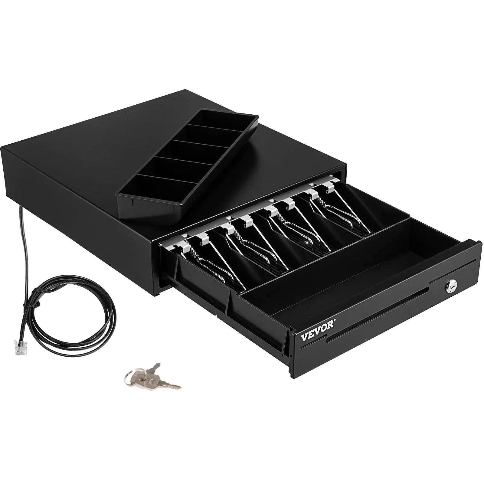 12V Cash Register Drawer with Lock & Removable Coin Tray-4 Bill 5 Coin / CZECH REPUBLIC