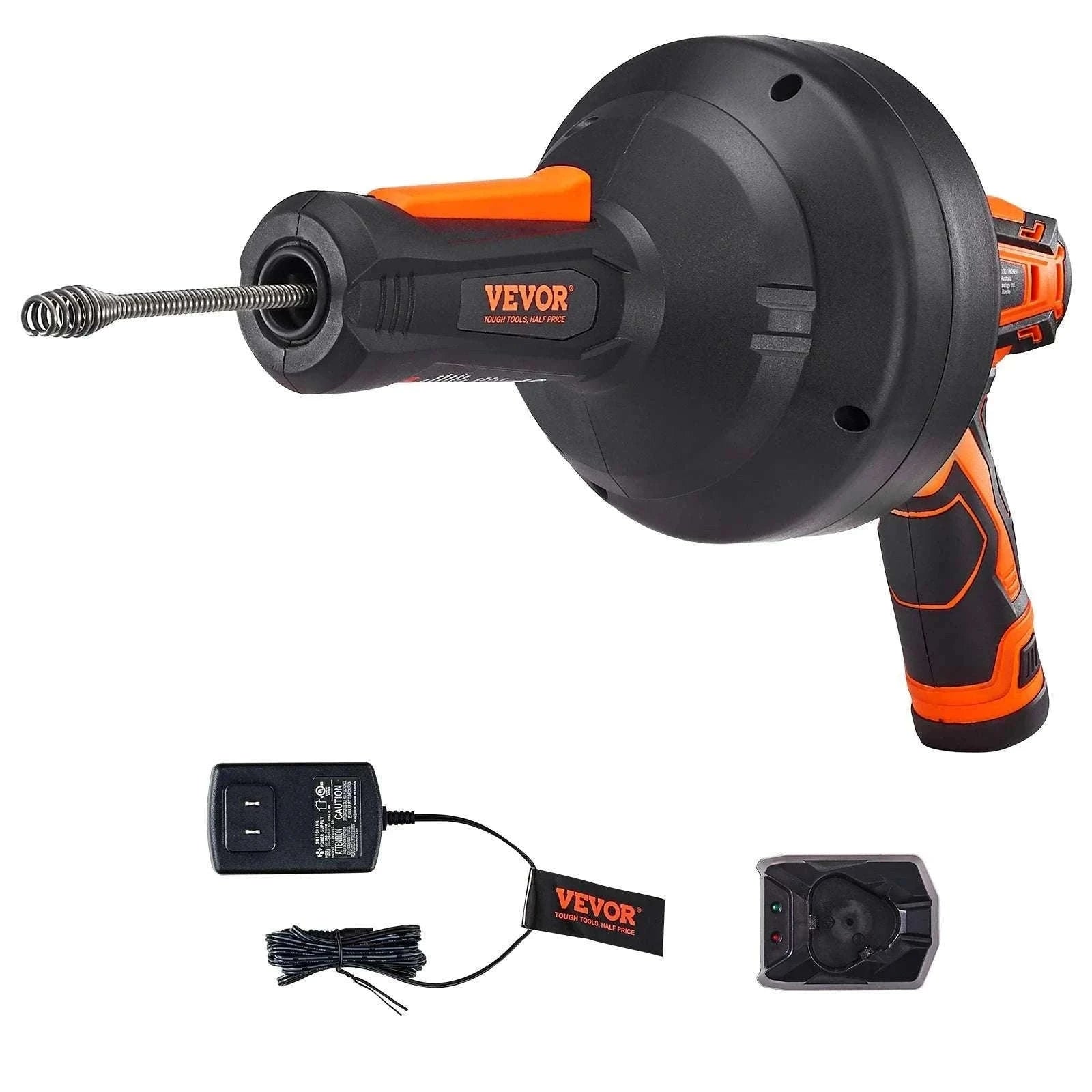 12V Cordless Drain Auger 25FT Auto Feed Plumbing Snake-25FT / Poland