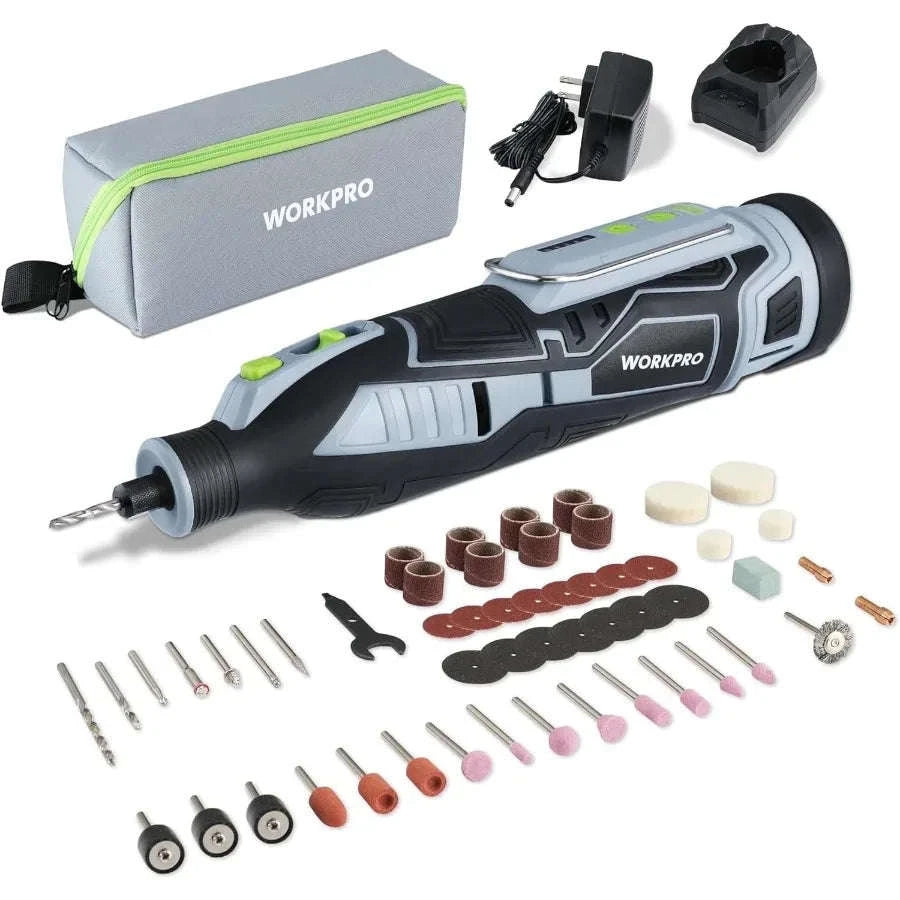 12V Cordless Rotary Tool Kit with 5 Speeds and 114 Accessories-United States / asPic