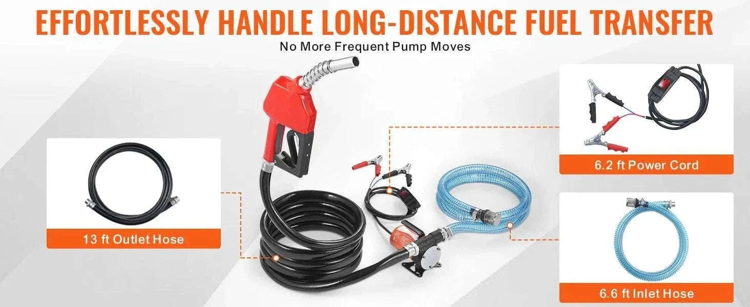 12V DC Fuel Transfer Pump 5–15 GPM Portable Diesel Gas Pump-15GPM Portable Set / EU / france