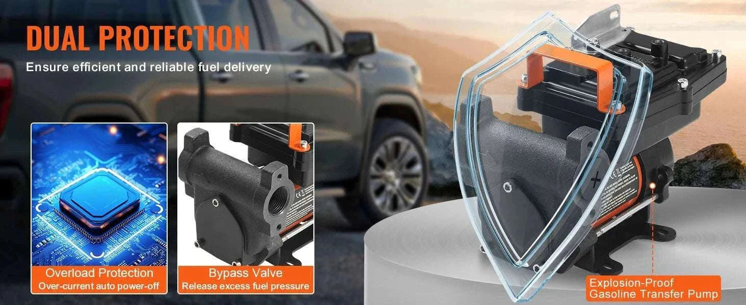 12V DC Fuel Transfer Pump 5–15 GPM Portable Diesel Gas Pump-15GPM Portable Set / EU / france