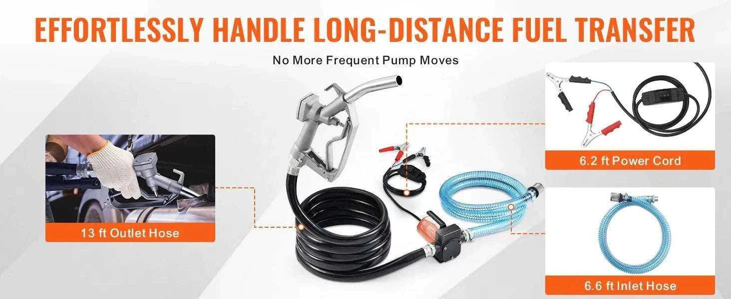 12V DC Fuel Transfer Pump 5–15 GPM Portable Diesel Gas Pump-15GPM Portable Set / EU / france