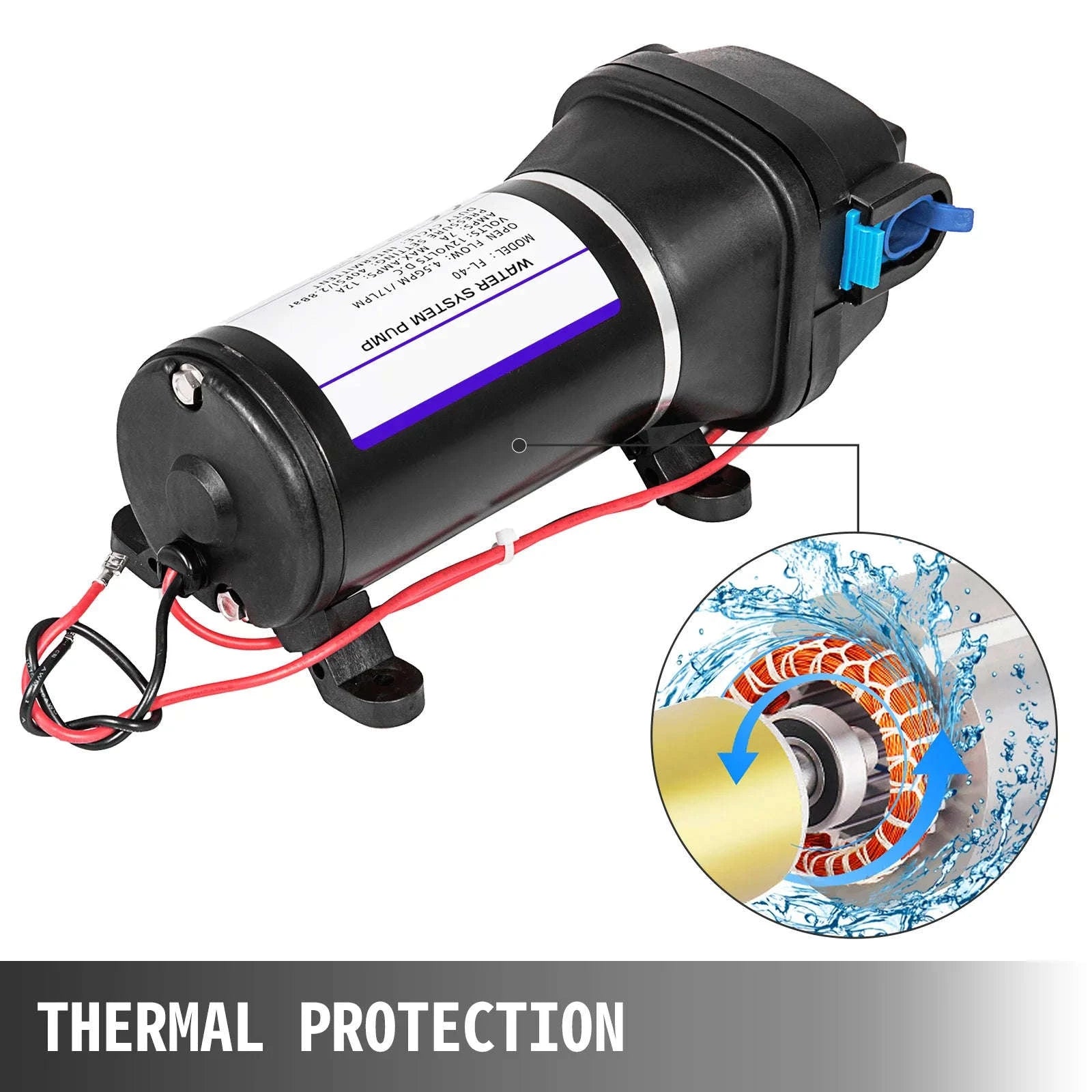 12V Diaphragm Water Pump Self-Priming 10L/Min or 17L/Min-FL-40 / EU / france