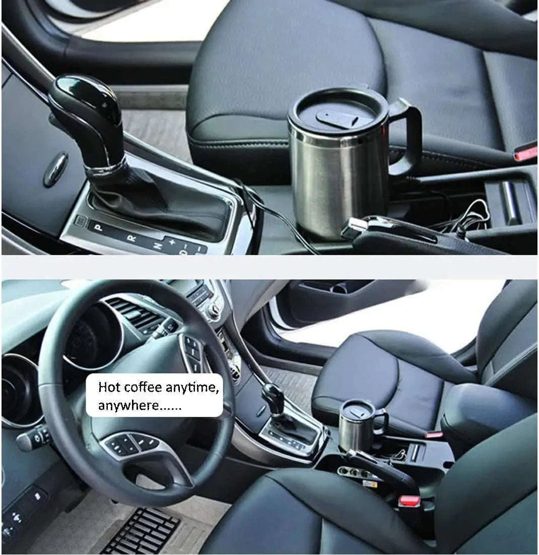 12V Electric Car Heating Cup 450ml for Warm Drinks on the Road-United States / 1PCS
