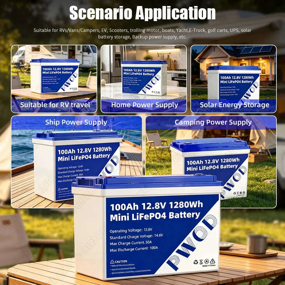 12V LiFePO4 Battery 100Ah 320Ah 360Ah for RV Marine Solar Storage-12v 360ah-1pcs / Poland